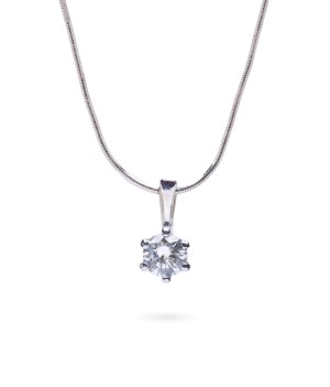 Diamond pendant, early 21st century jewelry, white gold pr. ~ 