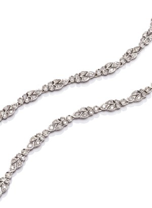 Diamond necklace, early 21st century jewelry, white gold pr. ~ 0.750