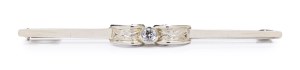 Brooch with diamond, circa mid-20th century jewelry, white gold pr. ~ 0.585
