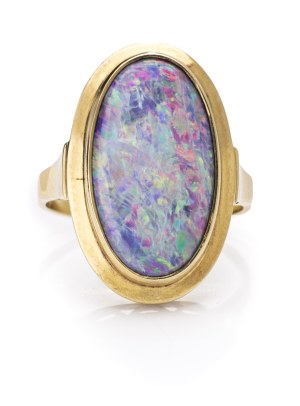 Ring with opal, 2nd half of 20th century jewelry, pr. gold 