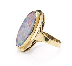 Ring with opal, 2nd half of 20th century jewelry, pr. gold 