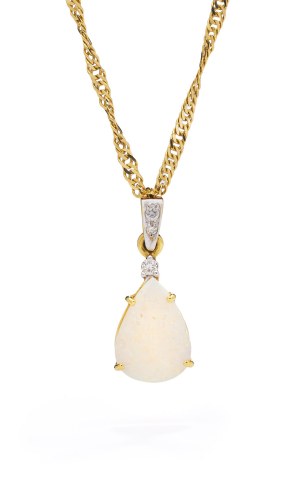 Pendant with opal, early 21st century jewelry, gold ~ 0.750