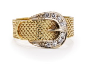 Ring in the form of a belt, 2nd half of the 20th century jewelry, 0.585 pr. gold