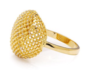 Gold ring, early 21st century jewelry, pr. gold 