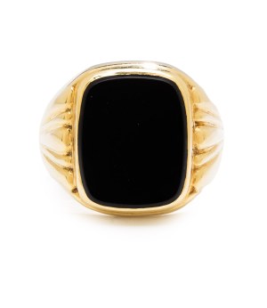 Signet ring with onyx, 1930s-1940s jewelry, pr. gold 