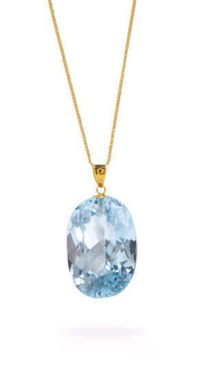 Topaz pendant, early 21st century jewelry, gold ~ 0.750