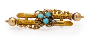 Brooch with clover, 2nd half of 19th century jewelry, pr. 
