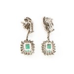 Schmuckset mit Diamant- und Turmalinbesatz