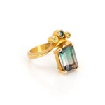 Turmalin-Diamantring