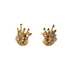 Schmuckset mit Opal-Perl- und Diamantbesatz