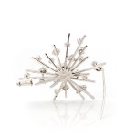 Brosche und Ring mit Mondstein-Diamantbesatz