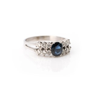 Saphir-Diamantring