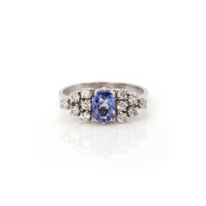 Tansanit-Diamantring