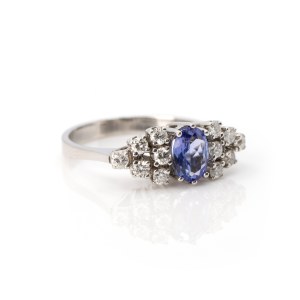 Tansanit-Diamantring