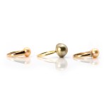 Set Ringe und Anhänger mit Perlbesatz