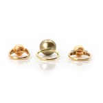 Set Ringe und Anhänger mit Perlbesatz