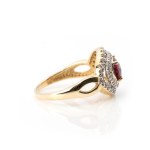 Diamant-Ring mit Rubellit