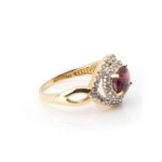 Diamant-Ring mit Rubellit