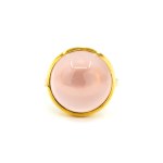 Ring und Anhänger mit Rosenquarz-Cabochon