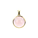 Ring und Anhänger mit Rosenquarz-Cabochon