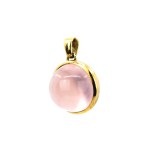 Ring und Anhänger mit Rosenquarz-Cabochon