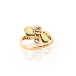 Peridot-Diamantring