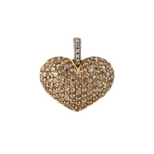 Herzanhänger mit Diamantbesatz