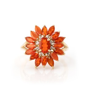 Feueropal-Diamantring