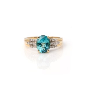 Blautopas-Diamantring