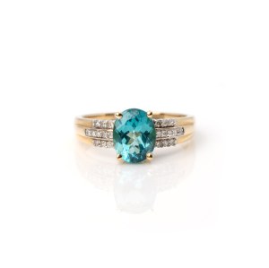 Blautopas-Diamantring