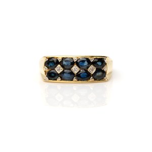 Saphir-Diamantring