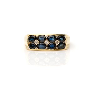 Saphir-Diamantring