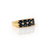 Saphir-Diamantring