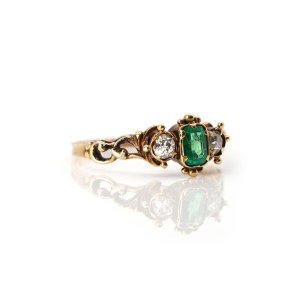 Smaragd-Diamantring