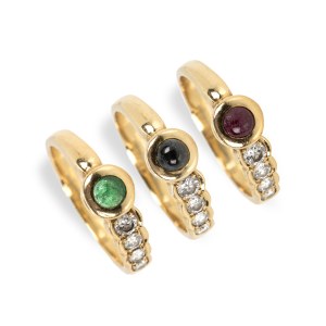 Diamant-Edelstein-Ringset