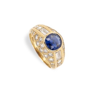 Saphir-Diamantring