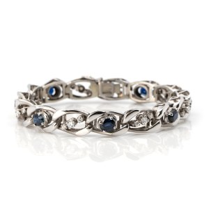Saphir-Diamantarmband