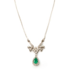 Smaragd-Diamant-Collier