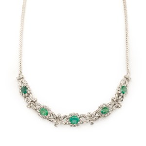 Smaragd-Diamant-Collier