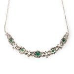 Smaragd-Diamant-Collier