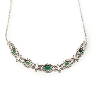 Smaragd-Diamant-Collier