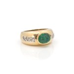 Smaragd-Diamant-Ring