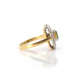 Smaragd-Diamant-Ring