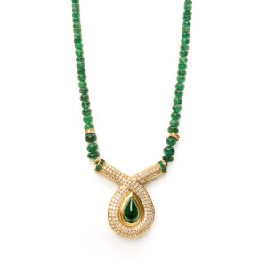 Smaragd-Diamant-Collier