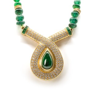 Smaragd-Diamant-Collier