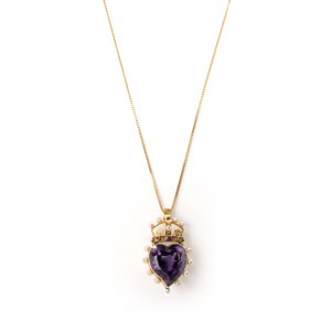 Amethyst-Anhänger mit Kette