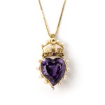 Amethyst-Anhänger mit Kette