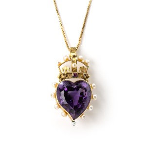 Amethyst-Anhänger mit Kette