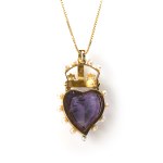 Amethyst-Anhänger mit Kette