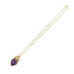 Amethyst-Anhänger mit Kette